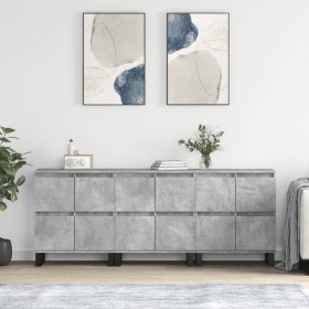 Aparadores 3 uds madera contrachapada gris hormigón de vidaXL, Aparadores - Ref: Foro24-3190209, Precio: 235,49 €, Descuento: %