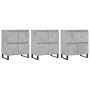 Aparadores 3 uds madera contrachapada gris hormigón by vidaXL, Sideboards - Ref: Foro24-3190209, Price: 235,49 €, Discount: %