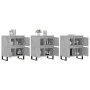 Aparadores 3 uds madera contrachapada gris hormigón by vidaXL, Sideboards - Ref: Foro24-3190209, Price: 232,20 €, Discount: %