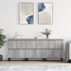 3 Stück Sideboards Sperrholz Sonoma grau von vidaXL, Sideboards - Ref: Foro24-3190211, Preis: 227,88 €, Rabatt: %