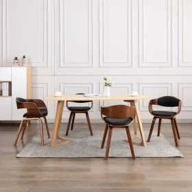 Dining chairs 4 pcs curved wood and synthetic leather by vidaXL, dining chairs - Ref: Foro24-3054812, Price: 550,73 €, Discou...
