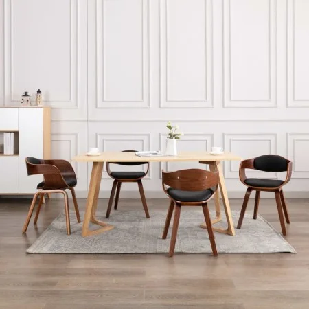 Esszimmerstühle 4 Stück aus gebogenem Holz und Kunstleder von vidaXL, Essstühle - Ref: Foro24-3054812, Preis: 550,73 €, Rabat...