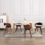 Esszimmerstühle 4 Stück aus gebogenem Holz und Kunstleder von vidaXL, Essstühle - Ref: Foro24-3054812, Preis: 550,73 €, Rabat...