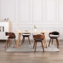 Esszimmerstühle 4 Stück aus gebogenem Holz und Kunstleder von vidaXL, Essstühle - Ref: Foro24-3054812, Preis: 640,01 €, Rabat...