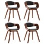 Dining chairs 4 pcs curved wood and synthetic leather by vidaXL, dining chairs - Ref: Foro24-3054812, Price: 640,01 €, Discou...