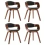 Sillas de comedor 4 uds madera curvada y cuero sintético de vidaXL, Sillas de comedor - Ref: Foro24-3054812, Precio: 591,70 €...