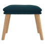 Reposapiés de terciopelo azul 45x29,5x35 cm by vidaXL, Ottomans - Ref: Foro24-341445, Price: 36,32 €, Discount: %