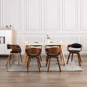Dining chairs 6 units curved wood and synthetic leather by vidaXL, dining chairs - Ref: Foro24-3054813, Price: 873,63 €, Disc...