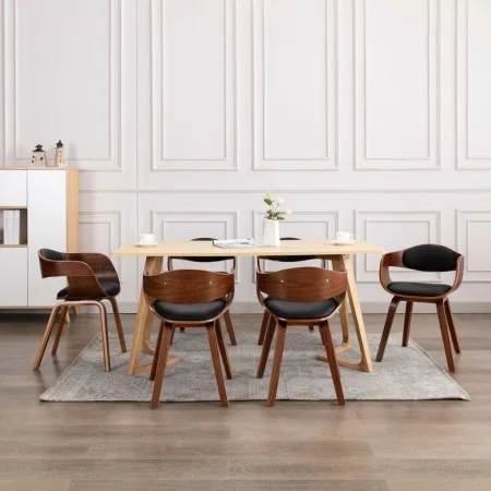 Sillas de comedor 6 unidades madera curvada y cuero sintético de vidaXL, Sillas de comedor - Ref: Foro24-3054813, Precio: 939...