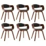 Sillas de comedor 6 unidades madera curvada y cuero sintético de vidaXL, Sillas de comedor - Ref: Foro24-3054813, Precio: 939...