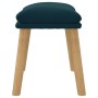 Reposapiés de terciopelo azul 45x29,5x35 cm by vidaXL, Ottomans - Ref: Foro24-341445, Price: 36,32 €, Discount: %