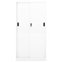Armario de oficina puerta corredera acero blanco 90x40x180 cm
