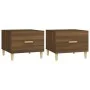 Coffee tables 2 pcs oak brown engineered wood 50x50x40cm by vidaXL, Coffee table - Ref: Foro24-817536, Price: 61,86 €, Discou...