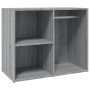 Mueble vestidor madera contrachapada gris Sonoma 80x40x65 cm de vidaXL, Taquillas y armarios de almacenamiento - Ref: Foro24-...