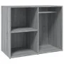 Mueble vestidor madera contrachapada gris Sonoma 80x40x65 cm de vidaXL, Taquillas y armarios de almacenamiento - Ref: Foro24-...