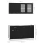 Kitchen furniture set 4 pieces black engineered wood by vidaXL, Kitchen cabinets - Ref: Foro24-3067656, Price: 258,31 €, Disc...