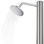 Gartendusche mit grauem Sockel 220 cm aus Edelstahl von vidaXL, Pool- und Spa-Zubehör - Ref: Foro24-3070783, Preis: 337,83 €,...