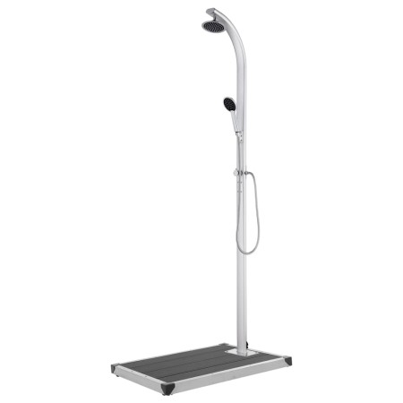 Ducha de jardín con base gris 220 cm aluminio de vidaXL, Accesorios para piscinas y spa - Ref: Foro24-3070786, Precio: 288,19 €