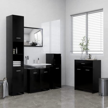 Juego de muebles de baño 4 piezas negro de vidaXL, Muebles de baño - Ref: Foro24-3071712, Precio: 232,68 €, Descuento: %