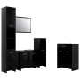 Juego de muebles de baño 4 piezas negro de vidaXL, Muebles de baño - Ref: Foro24-3071712, Precio: 232,68 €, Descuento: %
