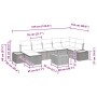 Conjunto de sofá de jardín con cojín 8 pcs Gris Poliratán