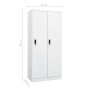 Armario de acero blanco 80x50x180 cm