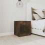 Nachttische 2 Stück mit Schublade in Raucheiche von vidaXL, Nachttische - Ref: Foro24-342586, Preis: 58,26 €, Rabatt: %