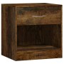 Nachttische 2 Stück mit Schublade in Raucheiche von vidaXL, Nachttische - Ref: Foro24-342586, Preis: 58,26 €, Rabatt: %