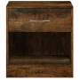 Bedside tables 2 units with smoked oak drawer by vidaXL, Nightstands - Ref: Foro24-342586, Price: 58,26 €, Discount: %