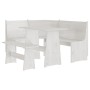 Juego muebles de jardín 3 pzas madera maciza pino blanco