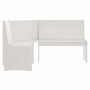 Juego muebles de jardín 3 pzas madera maciza pino blanco