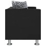 Conjunto de sofás de 2 y 3 plazas de cuero artificial negro