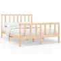Solid pine wood bed frame 140x200 cm by vidaXL, Beds and slatted bases - Ref: Foro24-3106703, Price: 124,84 €, Discount: %