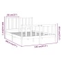 Solid pine wood bed frame 140x200 cm by vidaXL, Beds and slatted bases - Ref: Foro24-3106703, Price: 126,32 €, Discount: %
