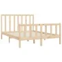 Bettgestell aus Massivholz 140x200 cm von vidaXL, Betten und Lattenroste - Ref: Foro24-3106833, Preis: 121,41 €, Rabatt: %