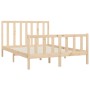 Solid wood bed frame 140x200 cm by vidaXL, Beds and slatted bases - Ref: Foro24-3106833, Price: 122,88 €, Discount: %