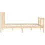 Bettgestell aus Massivholz 140x200 cm von vidaXL, Betten und Lattenroste - Ref: Foro24-3106833, Preis: 121,41 €, Rabatt: %