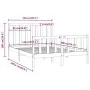 Bettgestell aus Massivholz 140x200 cm von vidaXL, Betten und Lattenroste - Ref: Foro24-3106833, Preis: 121,41 €, Rabatt: %