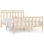 Estructura de cama de madera maciza de pino 140x200 cm de vidaXL, Camas y somieres - Ref: Foro24-3107028, Precio: 126,86 €, D...