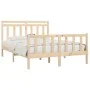 Solid pine wood bed frame 140x200 cm by vidaXL, Beds and slatted bases - Ref: Foro24-3107028, Price: 125,34 €, Discount: %