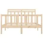 Solid pine wood bed frame 140x200 cm by vidaXL, Beds and slatted bases - Ref: Foro24-3107028, Price: 125,34 €, Discount: %