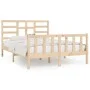 Estructura de cama de madera maciza de pino 140x200 cm de vidaXL, Camas y somieres - Ref: Foro24-3107613, Precio: 124,57 €, D...