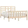 Solid pine wood bed frame 140x200 cm by vidaXL, Beds and slatted bases - Ref: Foro24-3107613, Price: 124,44 €, Discount: %