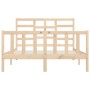 Estructura de cama de madera maciza de pino 140x200 cm de vidaXL, Camas y somieres - Ref: Foro24-3107613, Precio: 126,12 €, D...