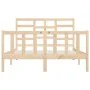 Estructura de cama de madera maciza de pino 140x200 cm de vidaXL, Camas y somieres - Ref: Foro24-3107613, Precio: 124,57 €, D...