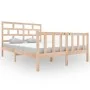 Estructura de cama de madera maciza de pino 140x200 cm de vidaXL, Camas y somieres - Ref: Foro24-3101348, Precio: 130,73 €, D...