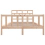 Estructura de cama de madera maciza de pino 140x200 cm de vidaXL, Camas y somieres - Ref: Foro24-3101348, Precio: 133,05 €, D...