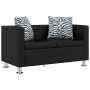 Conjunto de sofás de 2 y 3 plazas y sillón de cuero artificial