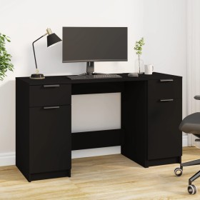 Black plywood desk with side cabinet by vidaXL, Desks - Ref: Foro24-3115909, Price: 193,00 €, Discount: %