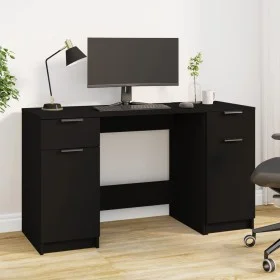 Schwarzer Sperrholzschreibtisch mit Beistellschrank von vidaXL, Schreibtische - Ref: Foro24-3115909, Preis: 189,55 €, Rabatt: %